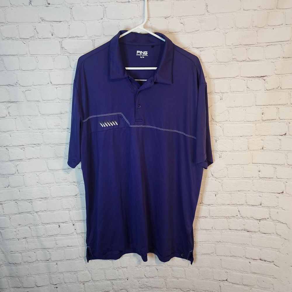 PING Men's Purple Polo Shirt, Size XL